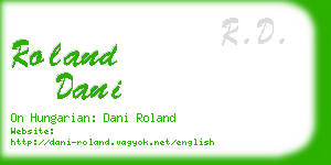 roland dani business card